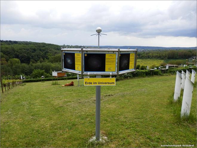 das Modell, die Erde im Universum im Astronomiepark-Kraichtal-2