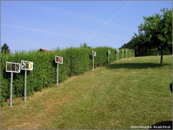 Westweg mit Tafeln vom Planetenweg