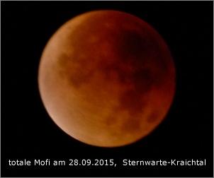 totale Mondfinsternis am 28 09 2015