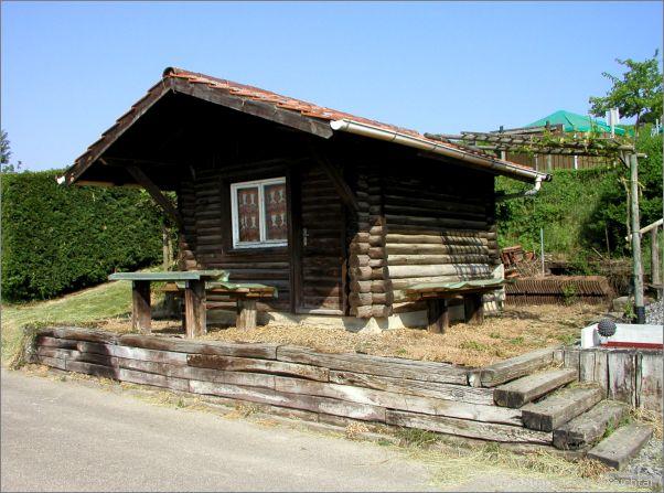 diese Blockhütte wurde 1970 gebaut